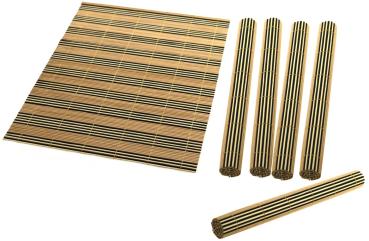 Tischsets aus Bambus 2farbig ca. 40 x 30cm - 6 Stück